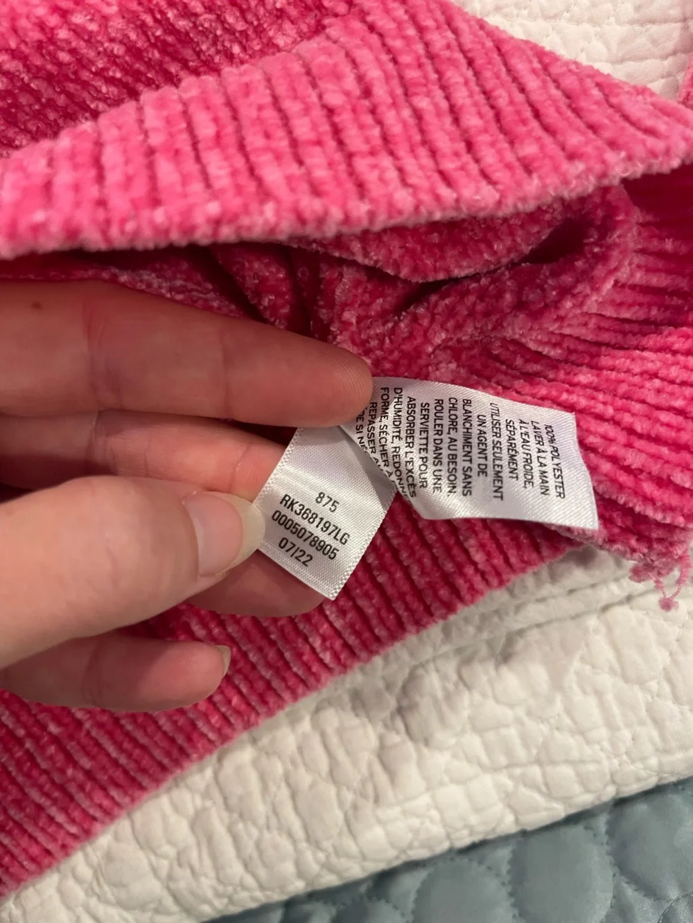 Nordstrom Harper Canyon Chenille Crewneck Sweater Bright Pink Sz 6 Girls Cozy